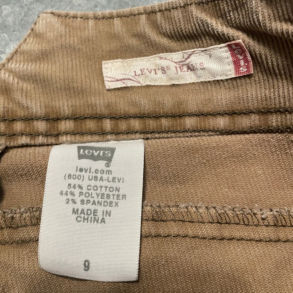 Vintage Levi's Corduroy Cargo Pocket Skirt 9 Tan Khaki Safari Military 90s Y2K - Picture 3 of 11